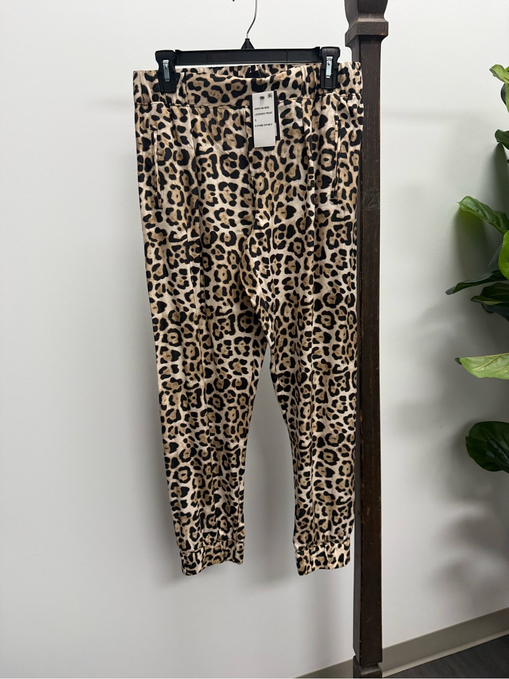 ATM Anthony Thomas Melillo Leopard Print Jogger Pants - Tan & Black